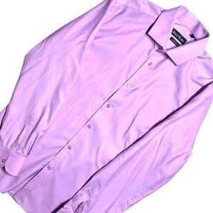 Dolce Roma Slim Fit Men's Light Purple 100% Cotton Dress Shirt M